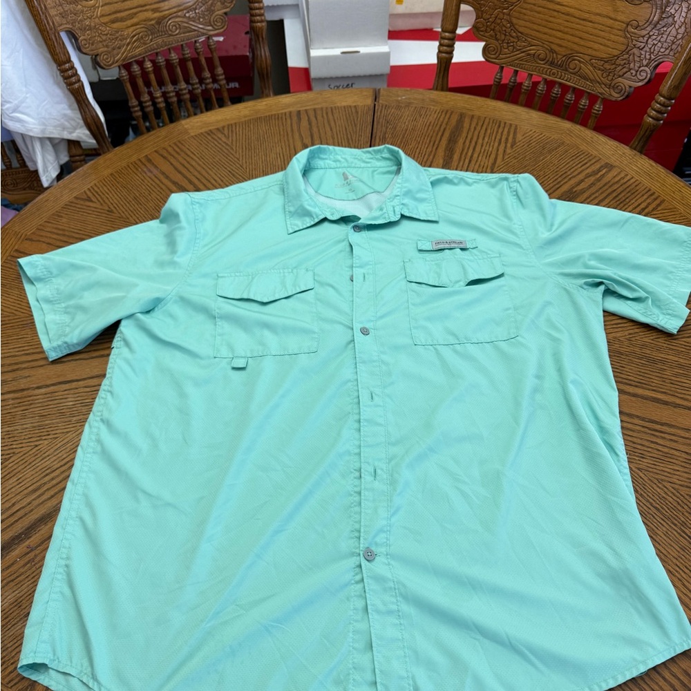 Field & Stream Men's Casual Button Down Shirt - Light Green